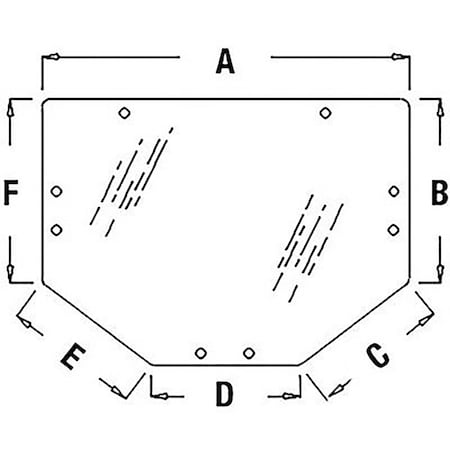 Aftermarket Rear Window Glass for Models L213351 Fits John Deere 6105M, 6110, 6120, 6130, 62 L171335